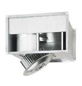 Stačiakampiai kanaliniai ventiliatoriai su į priekį lenktomis mentėmis